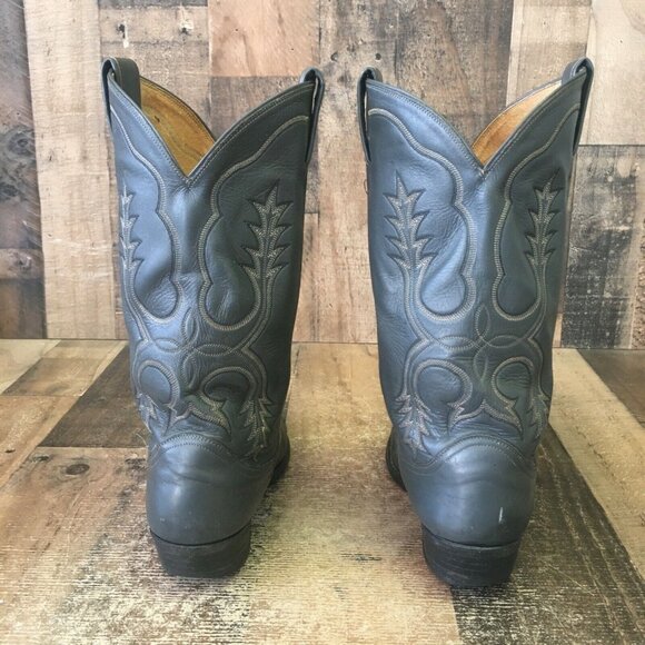 Tony Lama Vintage Gold Label Teju Lizard Wingtip Cowboy Boots Mens 9 D - Picture 7 of 12
